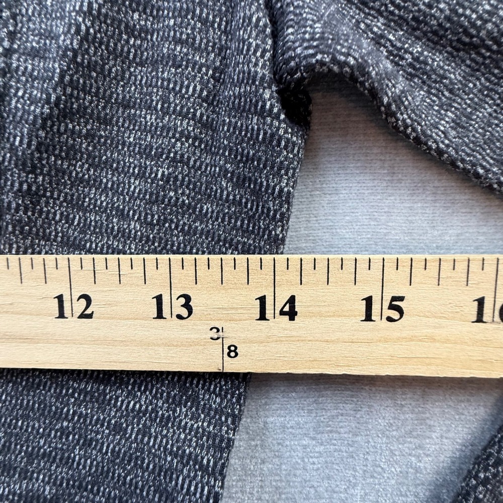Lululemon‎ Space Dye Quarter Zip Pullover Black White Thumbholes Size 4 - Picture 2 of 7